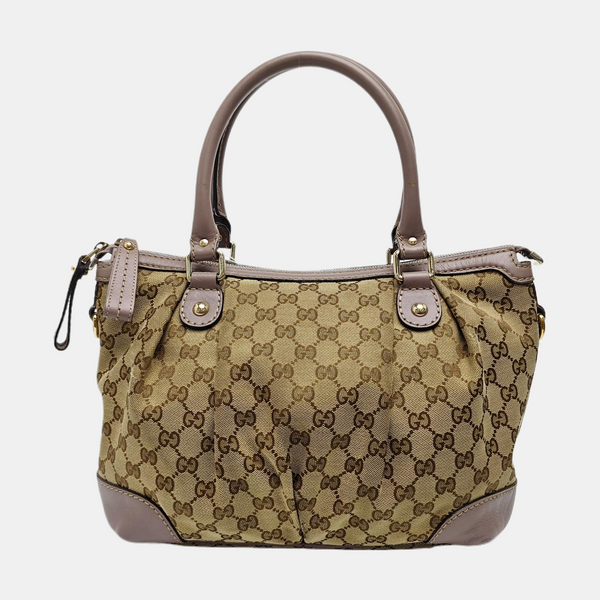 Sukey Monogram Canvas Beige