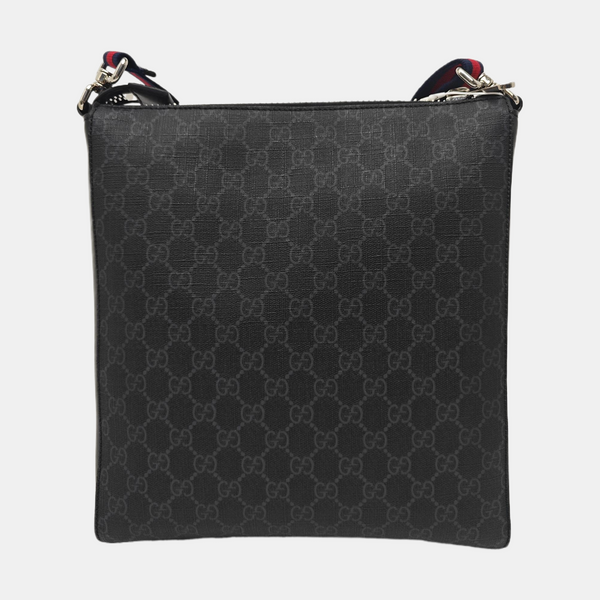 Monogram Coated Canvas Shoulder Bag Black