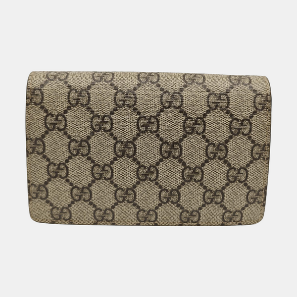 Dionysus Super Mini Monogram Coated Canvas Beige