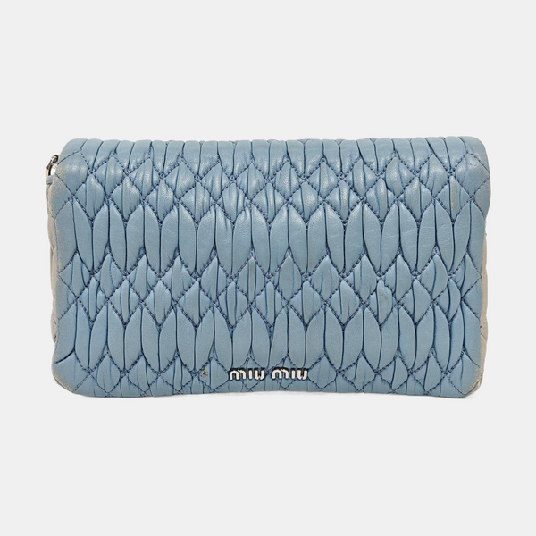 Crystal Quilted Lambskin Blue