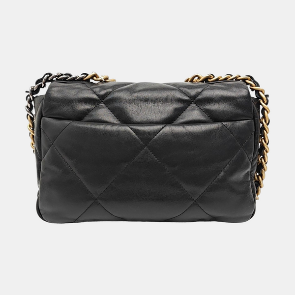 CHANEL 19 Small Quilted Lambskin Black