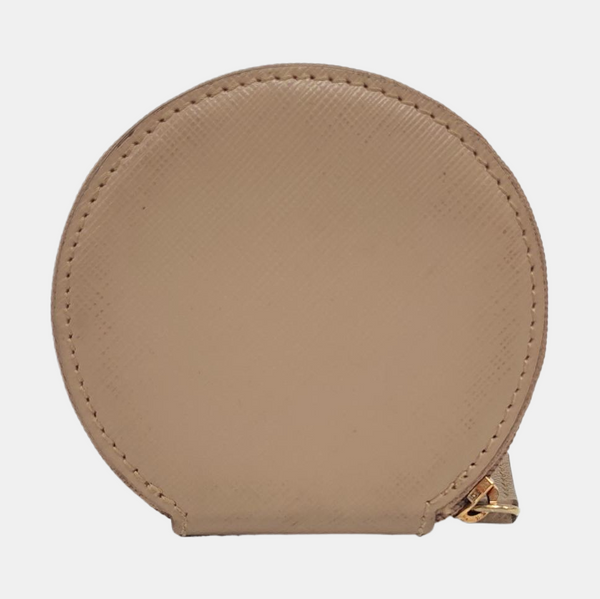 Leather Coin Purse Beige