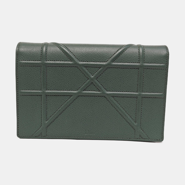 Diorama Small Cannage Calfskin Green