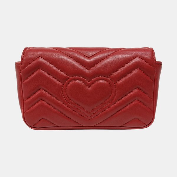 GG Marmont Mini Quilted Calfskin Red