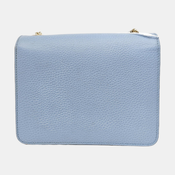 Interlocking G Small Calfskin Blue