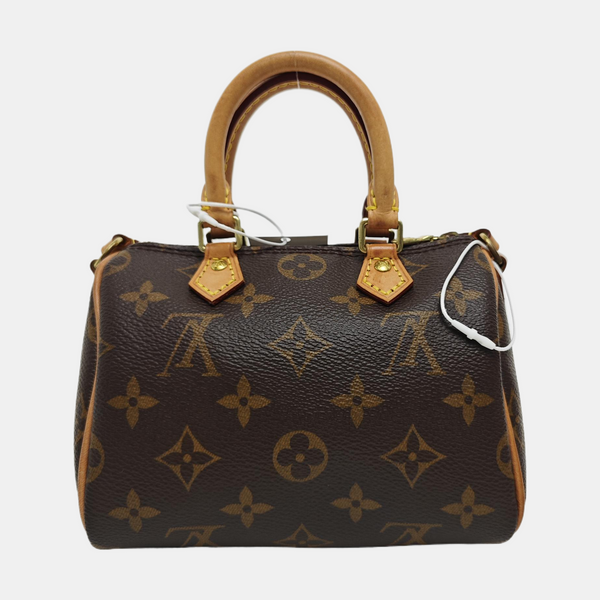 SPEEDY Nano Monogram Coated Canvas Brown
