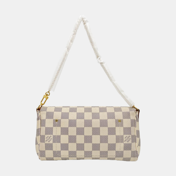 FAVORITE PM Damier Azur Coated Canvas White