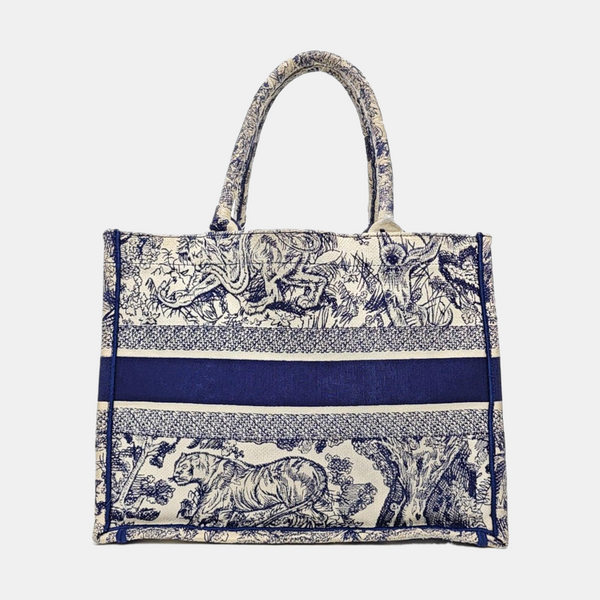 Book Tote Medium Canvas Blue