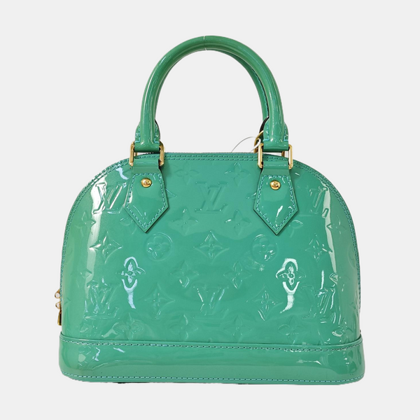 ALMA BB Monogram Patent Leather Green