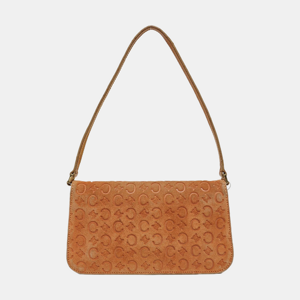 Suede Top Handle Bag Orange