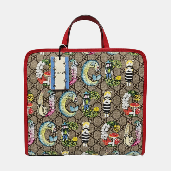 Children’s GG Bucket Monogram Coated Canvas Beige