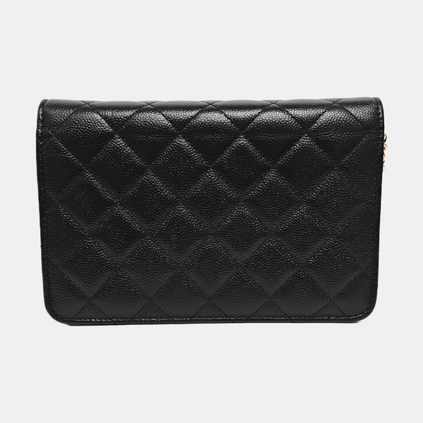 WOC Quilted Grained Calfskin Black