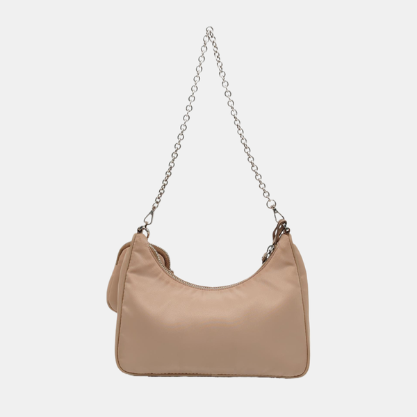 Authenticated pre-owned Re-Edition2005 Nylon Beige - Shoulder Bag at Looply