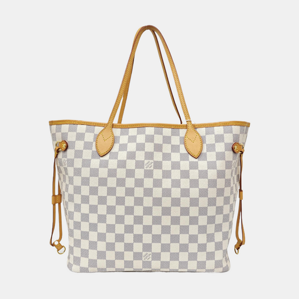NEVERFULL MM Damier Azur Coated Canvas White