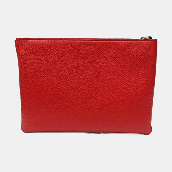 Calfskin Clutch Red