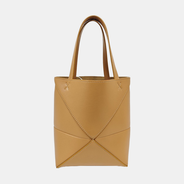 Puzzle Fold Mini Quilted Calfskin Brown