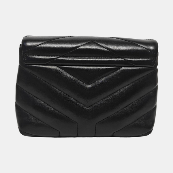 Authenticated pre-owned LOULOU Extra Small Chevron, Quilted Calfskin Black - Shoulder Bag at Looply