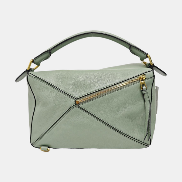 Puzzle Medium Calfskin Green