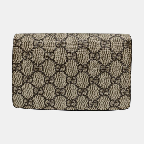 Dionysus Super Mini Monogram Coated Canvas Beige