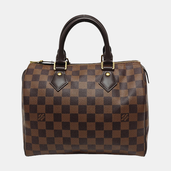 SPEEDY 25 Damier Ebene Coated Canvas Brown