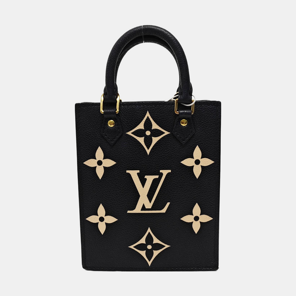 SAC PLAT Mini Monogram Calfskin Black