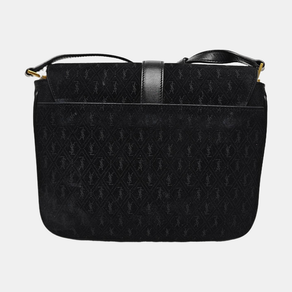 MONOGRAM ALL OVER Small Suede Black