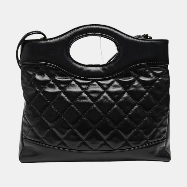 CHANEL 31 Mini Quilted Calfskin Black