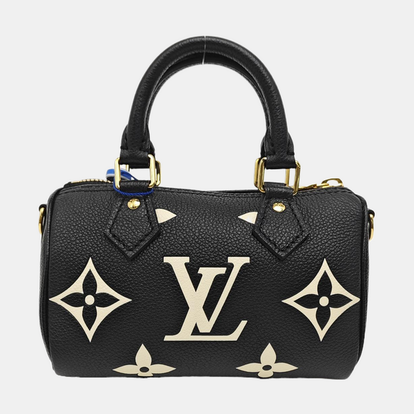 SPEEDY Nano Monogram Calfskin Black