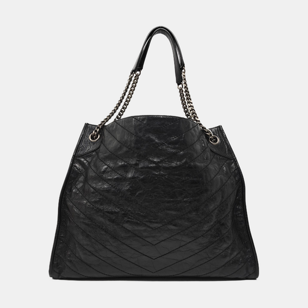 NIKI Chevron Calfskin Black
