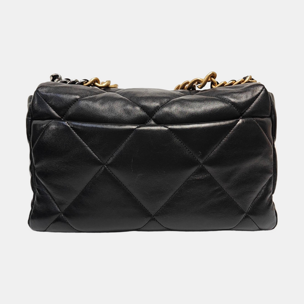 CHANEL 19 Large Quilted Lambskin Black