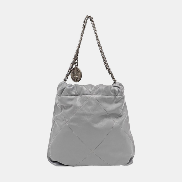 CHANEL 22 Mini Quilted Calfskin Gray