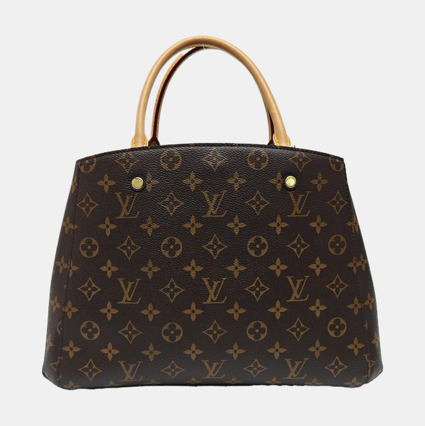MONTAIGNE Monogram Coated Canvas Brown