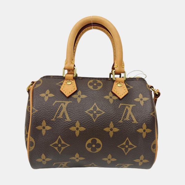 SPEEDY Nano Monogram Coated Canvas Brown
