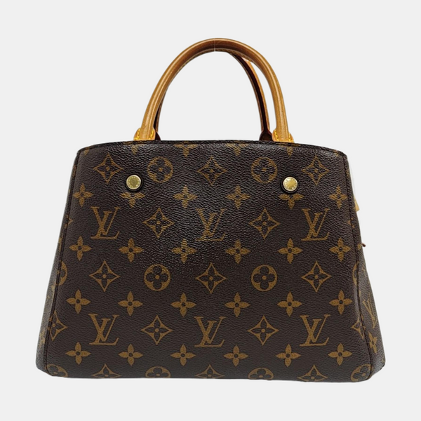 MONTAIGNE BB Monogram Coated Canvas Brown