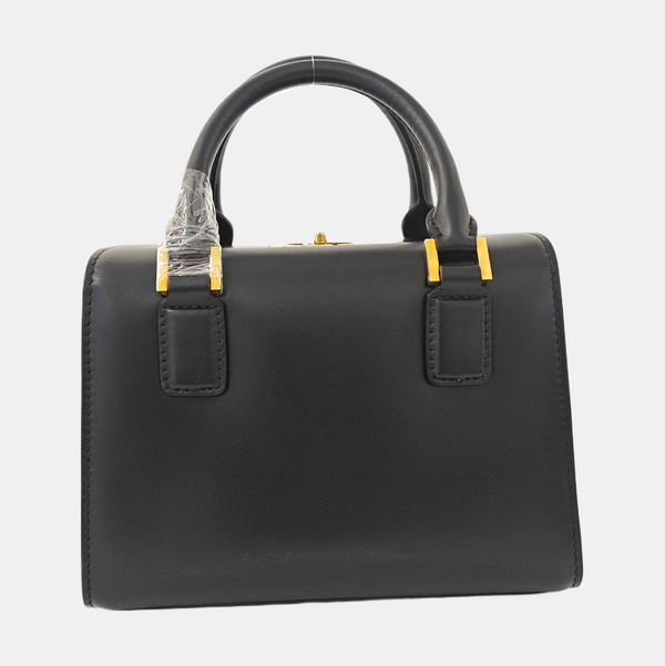 Calfskin Shoulder Bag Small Black