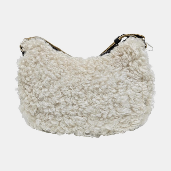 Sheepskin Shoulder Bag White