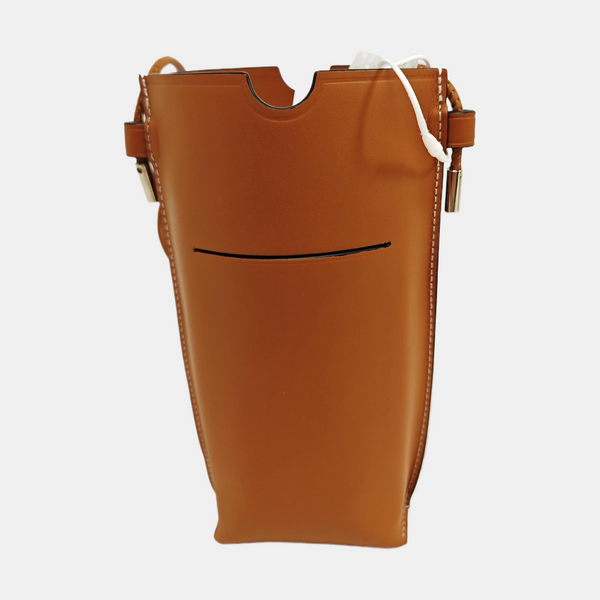 Calfskin Crossbody Bag Brown