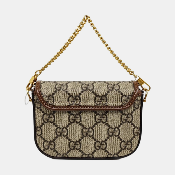Horsebit 1955 Mini Monogram Coated Canvas Beige