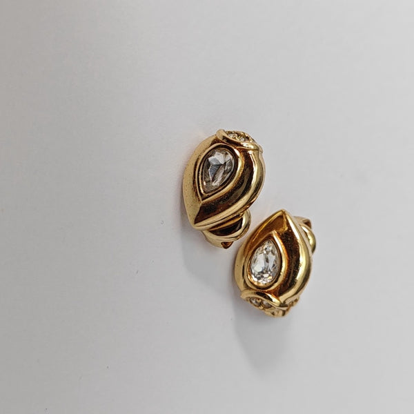 Metal Gold Clip On Earrings