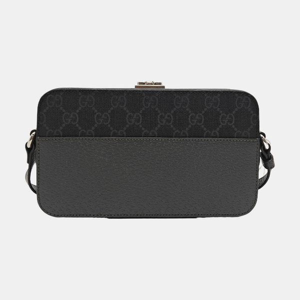 Interlocking G Small Monogram Coated Canvas Gray