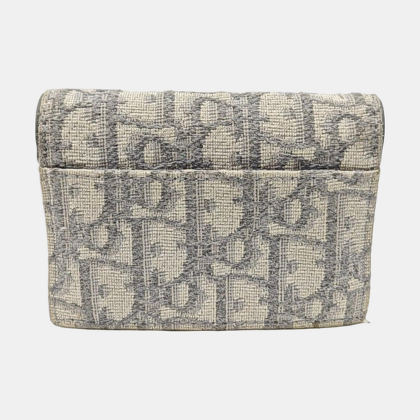 Saddle Mini Oblique Canvas Gray Wallet