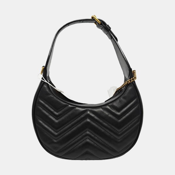 GG Marmont Mini Quilted Calfskin Black