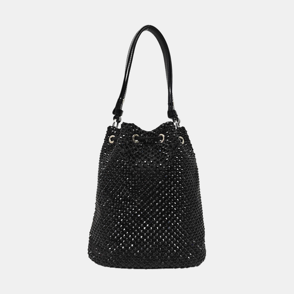 Lab-Grown Diamond Bucket Bag Black