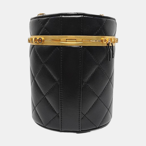 Authenticated pre-owned VANITY CASE Small Quilted Lambskin Black - Crossbody Bag at Looply