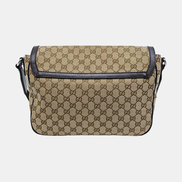 Monogram Fabric Shoulder Bag Beige