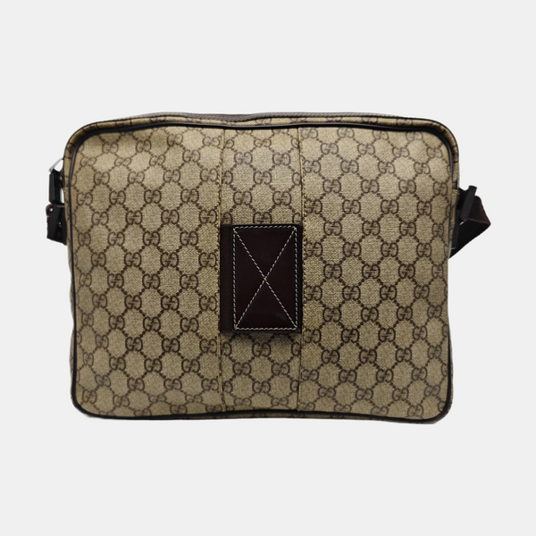 Monogram Coated Canvas Shoulder Bag Beige