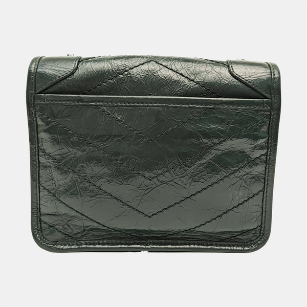 NIKI Mini Chevron Calfskin Green