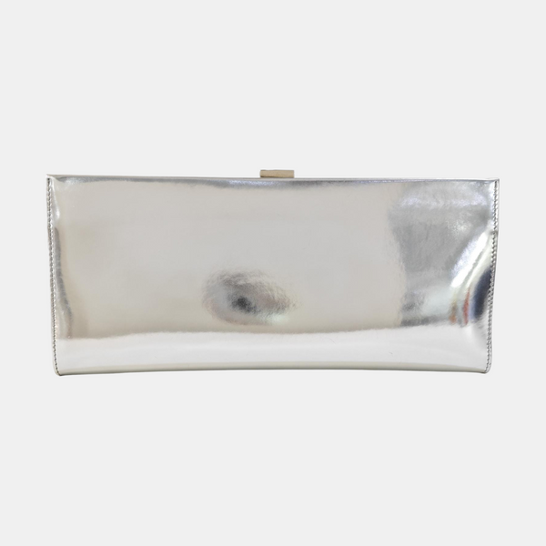 Calfskin Clutch Silver