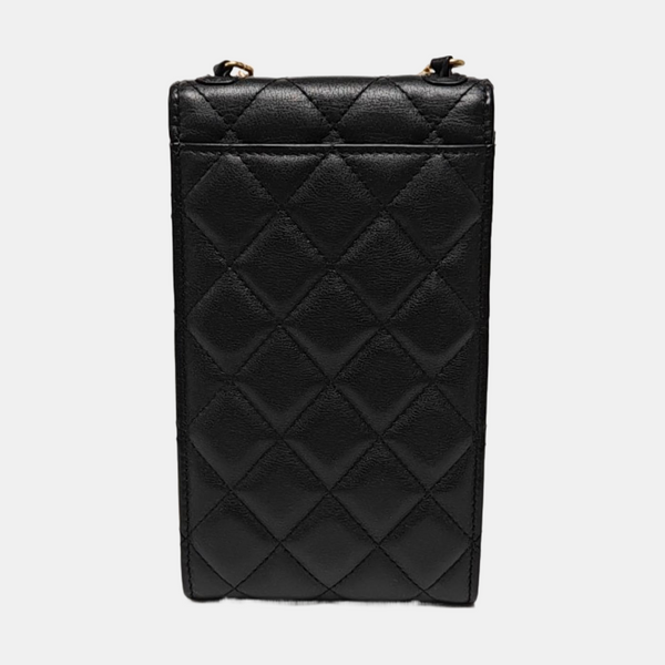 Quilted Lambskin Crossbody Bag Mini Black