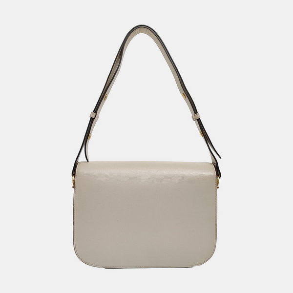 Authenticated pre-owned Horsebit 1955 Small Calfskin White - Shoulder Bag at Looply